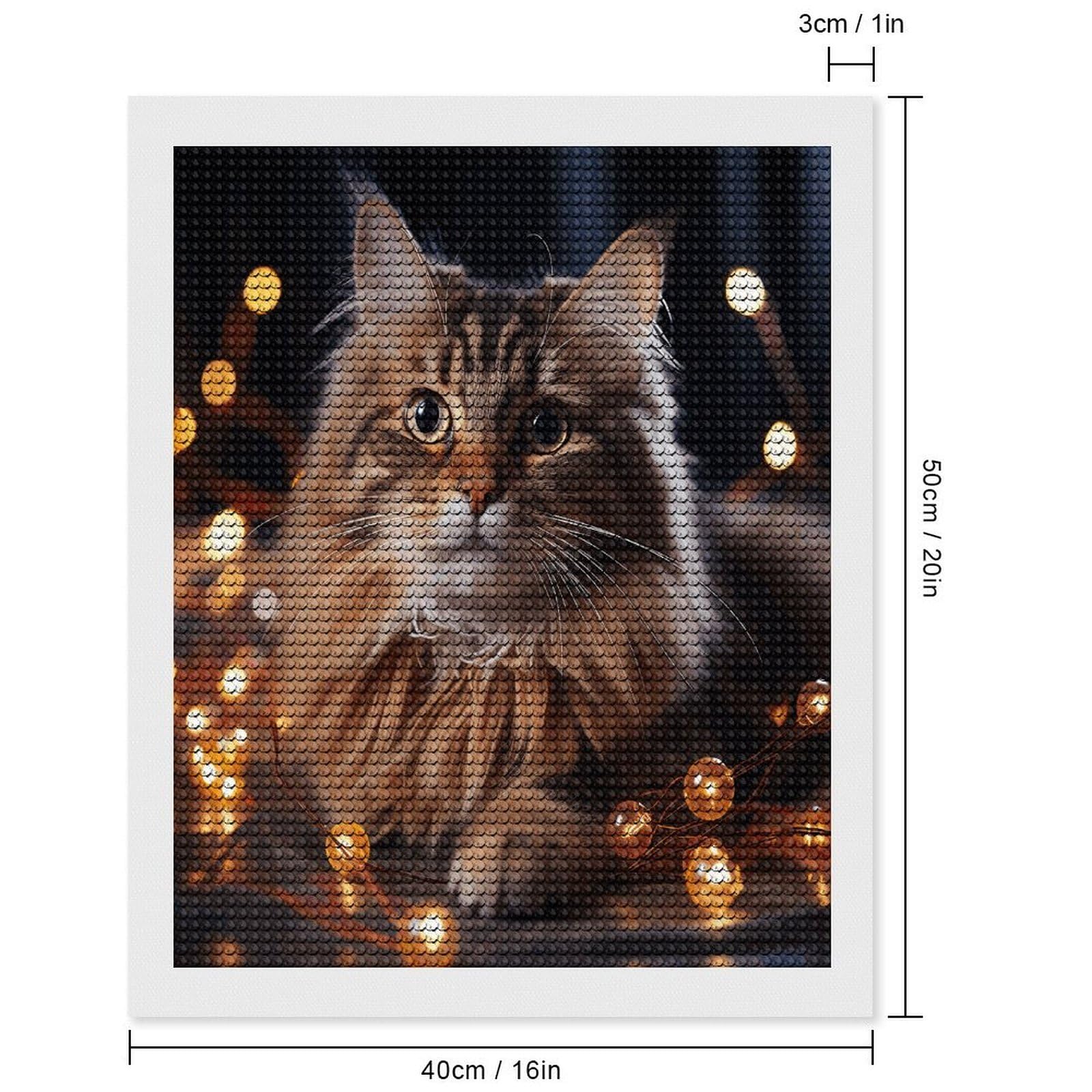 Amazon.com: FekiLoot Cat Hanging Christmas Lights Diamond Art Kits